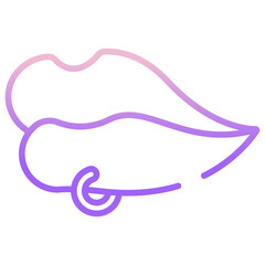Obraz premium Mouth piercing icon