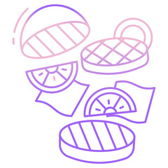 Fototapeta premium flying hamburger icon