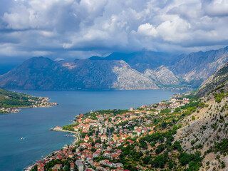 Fototapeta na wymiar Bay of Kotor. View from the top.