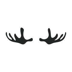 Obraz premium Elk horn vector icon. Black vector icon isolated on white background elk horn.