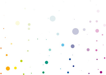 vector pastel image with different colored dots on a white background