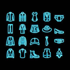 Clothes And Wearing Accessories neon glow icon illustration