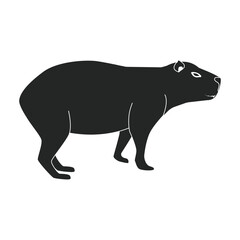 Obraz na płótnie Canvas Rat vector icon.Black vector icon isolated on white background rat.