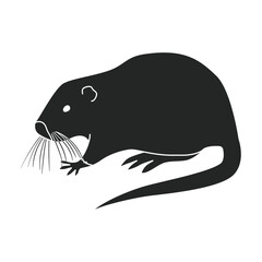 Rat vector icon.Black vector icon isolated on white background rat.