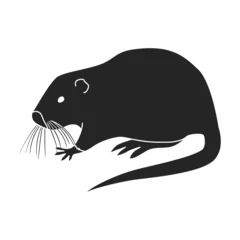 Fotobehang Rat vector icon.Black vector icon isolated on white background rat. © Svitlana