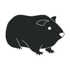 Rat vector icon.Black vector icon isolated on white background rat.