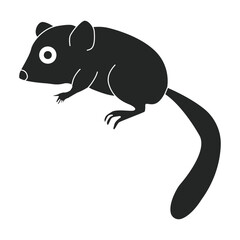 Rat vector icon.Black vector icon isolated on white background rat.