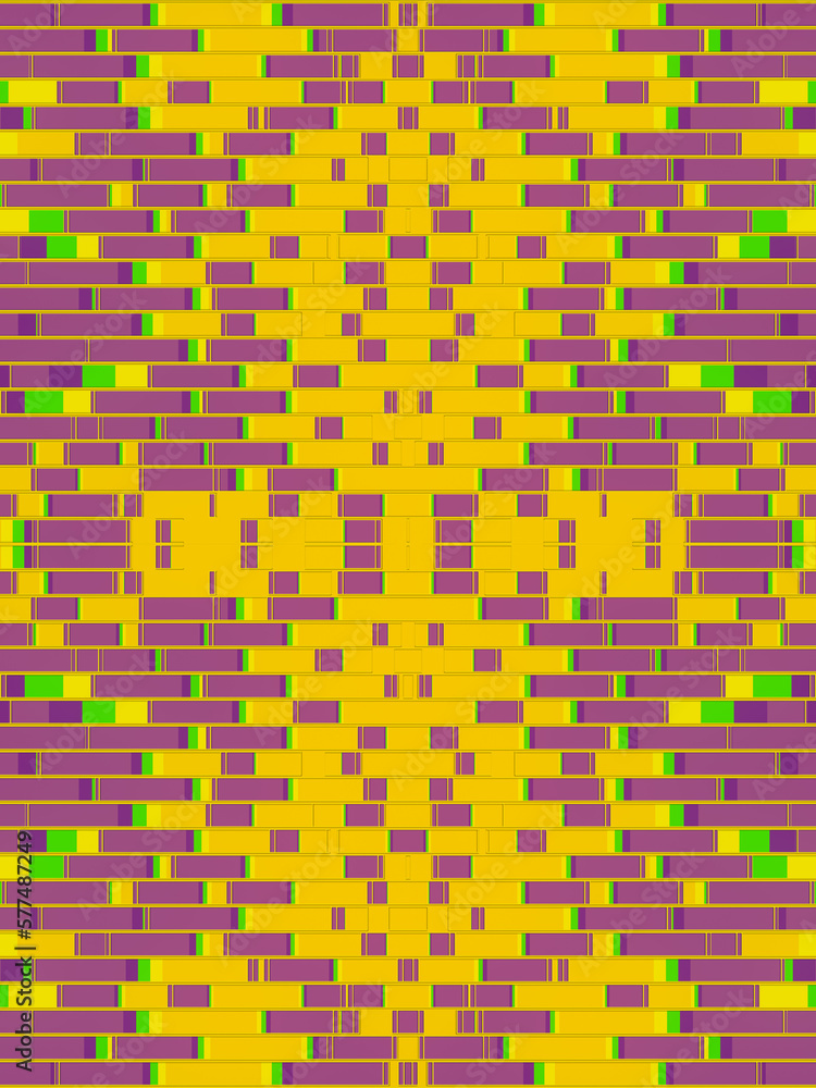 Poster Art design template of symmetrical pattern with trendy gradient. Abstract background. 3d rendering illustration