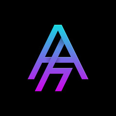 Letter A and H Monogram Logo