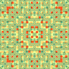 Abstract symmetrical geometric composition with gradient pattern. Futuristic background. 3d rendering illustration