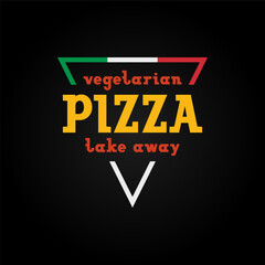 Pizzeria logo template, design emblem or badges for cafes, fast food restaurants, or delivery pizza, vector illustration 10EPS