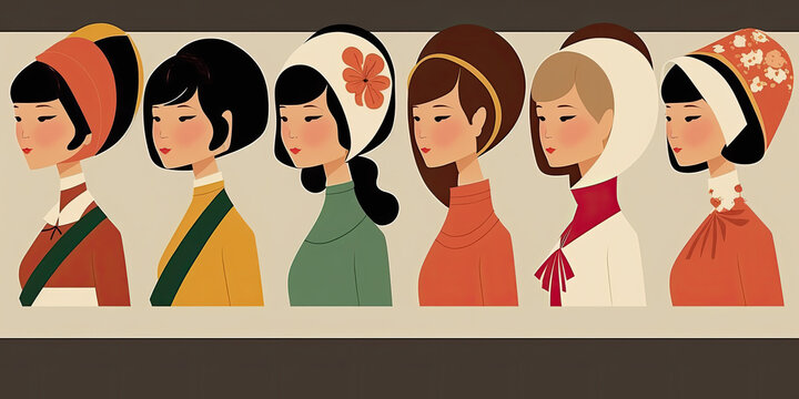 ai generated illustration of Women portraits