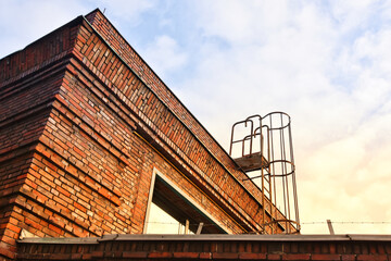 Low angle view of old brownstone building in Berlin