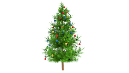 christmas tree isolated on white