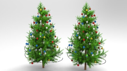 christmas tree isolated on white