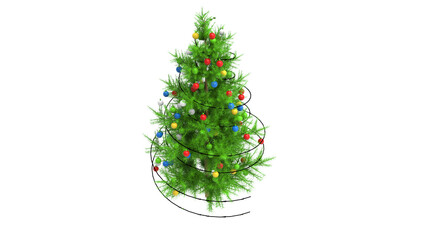 christmas tree isolated on white
