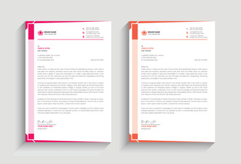 minimal simple creative unique corporate business identity letterhead vector template design
