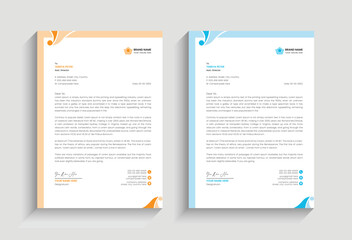 minimal simple creative unique corporate business identity letterhead vector template design