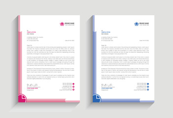 minimal simple creative unique corporate business identity letterhead vector template design