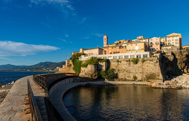 Bastia old city center in the morning, Corsica, France, Europe - obrazy, fototapety, plakaty