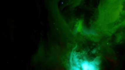 Fototapeta na wymiar Cosmic Colorful Nebula. Design. Moving colorful fog in outer space. Colorful nebula of space in beautiful stream on black background