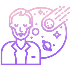 man Astrophysicist icon