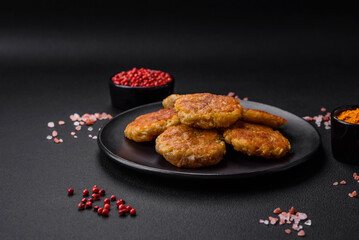 Delicious hearty vegetarian or vegan dish in the form of cutlets or patties