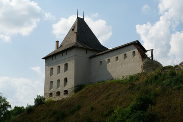 Old castle from 14th century in Halych - city on Dniester River, Ukraine