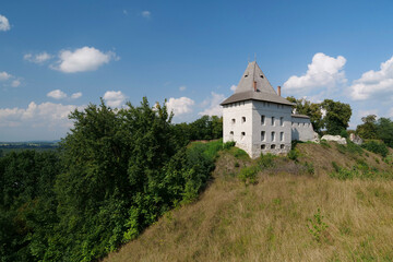 Old castle from 14th century in Halych - city on Dniester River, Ukraine