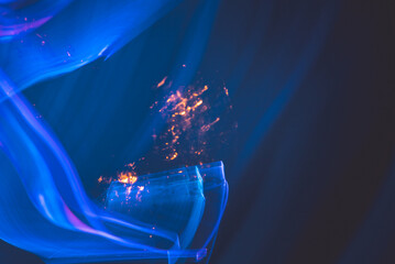 Illustration with abstract colorful effects. Light painting. abstract resource