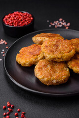 Delicious hearty vegetarian or vegan dish in the form of cutlets or patties