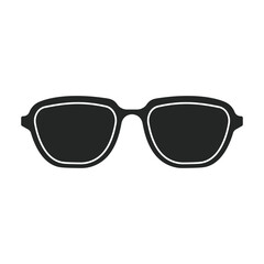 Fototapeta premium Sunglass vector icon. Black vector icon isolated on white background sunglass.