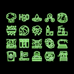 Water Purification neon glow icon illustration