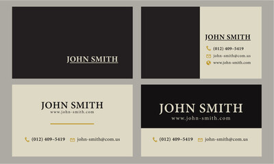 Elegant minimalistic business card. Ready to print, just insert your details and picture.
