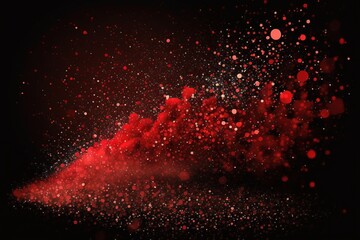 Fototapeta na wymiar Blurred dark red gradient with glitter for gift cards. generative AI