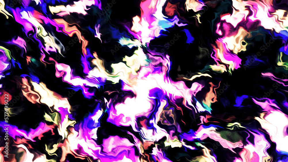 Poster bright colorful animation with shimmering curved lines. motion. abstract background with shimmering 