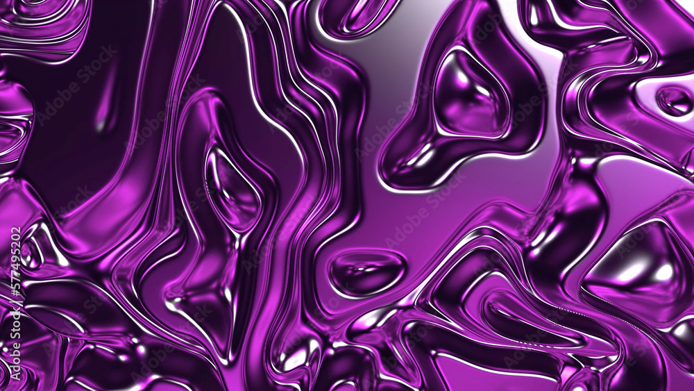 Poster molten liquid with beautiful patterns. design. metallic liquid with molten patterns and glitter. met