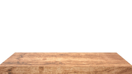 wooden table isolated on white