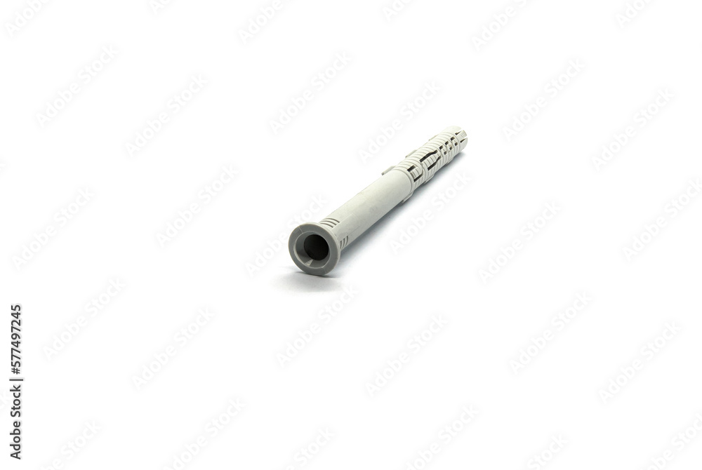 Wall mural Gray dowel on a white background