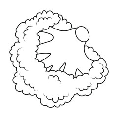 Broccoli vector icon. Outline vector icon isolated on white background broccoli.