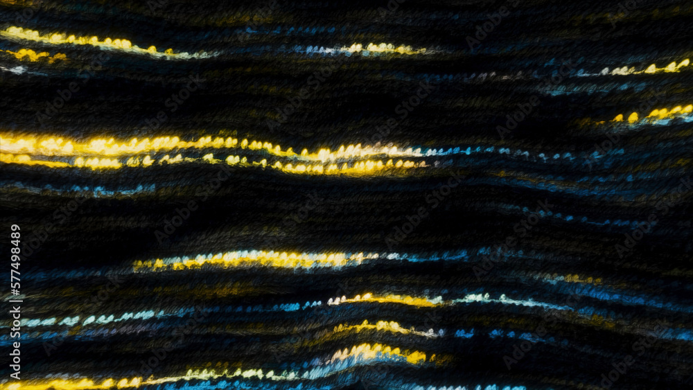 Poster colorful lines move with glitch effect. motion. computer background with colorful wavy lines in stre