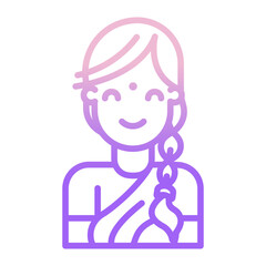 Obraz premium Indian woman avatar icon