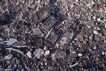 Burned Destroyed Smart Phones