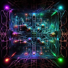 Obraz premium Generative AI - realms abstraction