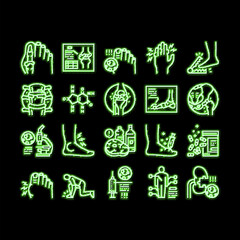 Gout Health Disease neon glow icon illustration