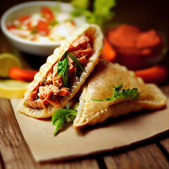 Tuna empanadas food photography.