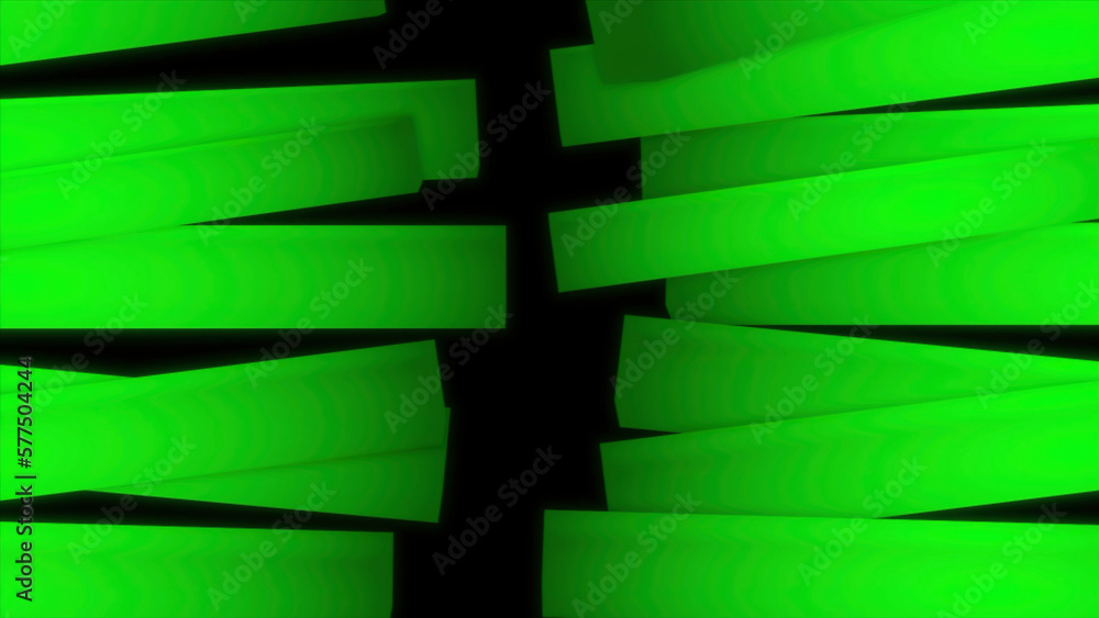 Poster parallel colored stripes on black background. motion. horizontal stripes are crookedly parallel to e
