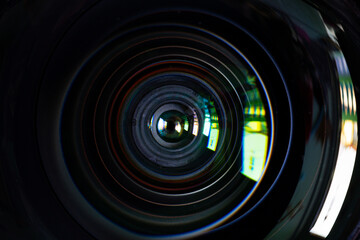 Macro lens,camera lens with lens reflection,Home Video Camera, Movie Camera,Camera - Photographic...