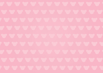 light pink bear pattern on dark pink background