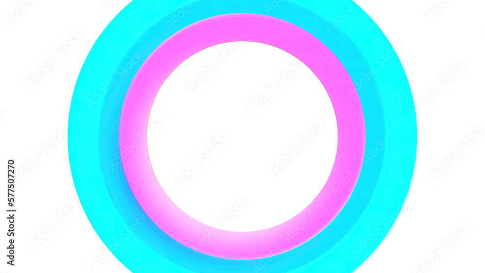 Poster Background of pulsating colored rings. Motion. Colored circles pulsate in slow rhythm. Background of colored circles moving centrally and pulsating